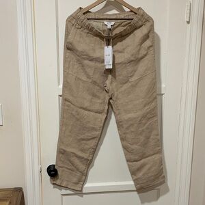 Reiss Tan Linen Pants